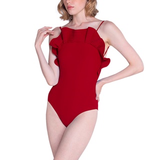 Angelys Balek ชุดว่ายน้ำ  Ruffle  Swimsuit รุ่น SS22SW00500304 สีแดง