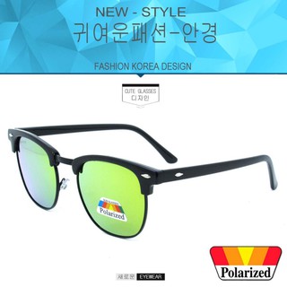 Polarized แว่นกันแดด แฟชั่น รุ่น 3016 สีดำเงาเลนล์ปรอททอง(เลนส์โพลาไรซ์)