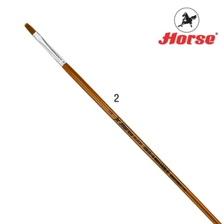 HORSE ตราม้า พู่กันสีอะครีลิคชนิดแบน H-806 เบอร์ 1 - 24 จำนวน 1อัน