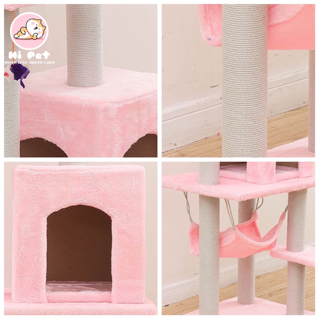 Hi Pet Cat Villa ใหญ่คอนโดแมว คุณภาพดีมาก ของเล่นแมว เฟอร์นิเจอร์แมว 125cm mmG5