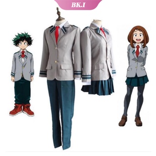 ชุดเครื่องแบบนักเรียน ลายการ์ตูนอนิเมะ Boku No Hero Academia Midoriya Izuku Bakugou Katsuki Gray My Hero Academia OCHACO URARAKA