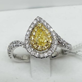 sj_jewelrybkk แหวนเพชรเม็ดกลาง Fancy light Yellow Diamond 39