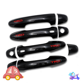 ครอบมือเปิดประตู รุ่น 4Dr เว้าเซนเซอร์ ท็อป เครฟล่า TRD Toyota  REVO Rocco, Fortuner, Innova ปี 2015 - 2019