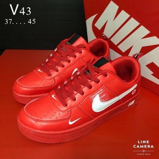 Nike Air Force one (size37-45)สีแดง