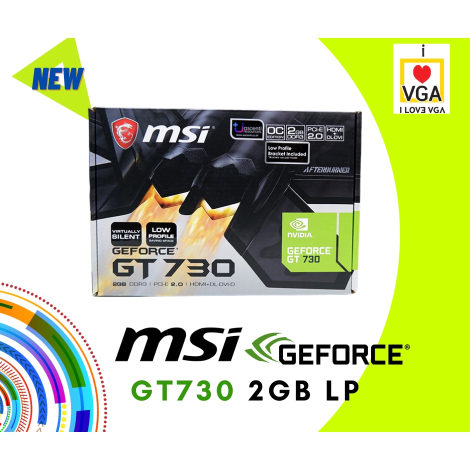 การ์ดจอ MSI GT 730 2G Low Profile *ของใหม่* (ประกัน ARC 11/2024)