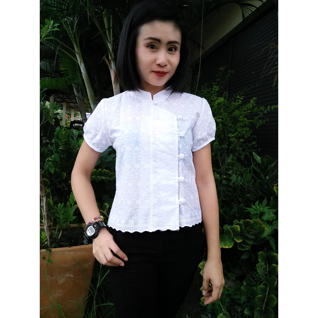 Big sale เสื้อลูกไม้ญาญ่า คอจีนป้าย #ญาญ่า อุรัสญา #กลิ่นกาสะลอง