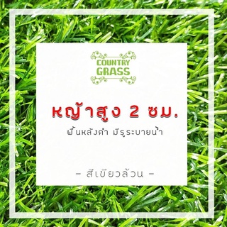 หญ้าเทียม 2 cm. หย่าเทียมเกรดเอ  หย่าเทียมม้วน ( ขนาด 2x6 เมตร ) สำหรับตกแต่งสวน ตกแต่งบ้าน หญ้าปูพื้น หญ้าจัดสวน