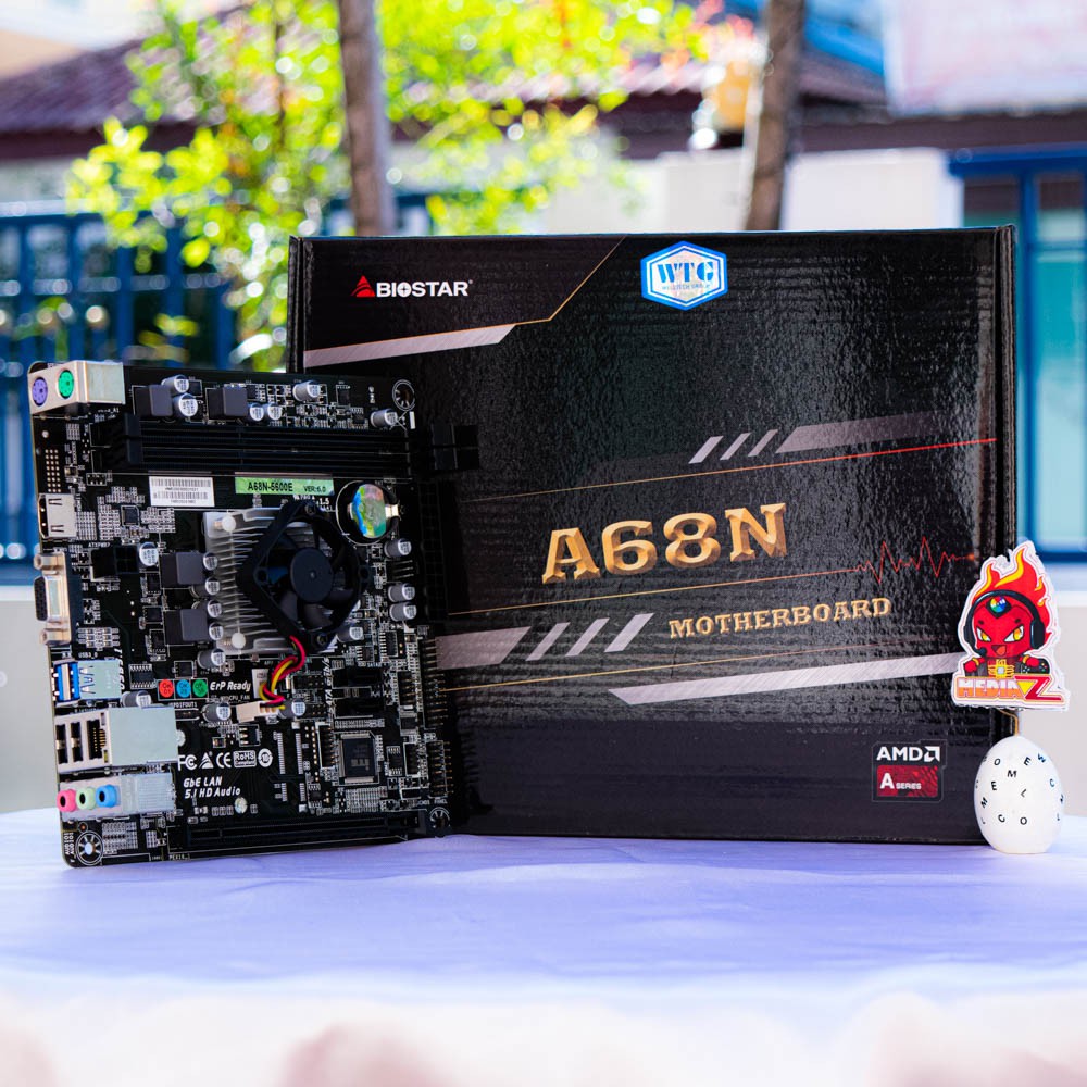Cpu AMD 4Cores + MB ITX + Ram + VGA A68N-5600E Radeon Biostar New 3Years Warranty