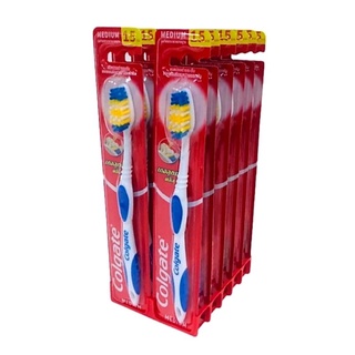 แปรงสีฟัน คอลเกต เดอลุกซ์พลัส สำหรับผู้ใหญ่ แพ็คละ 12 ด้าม Toothbrush Colgate