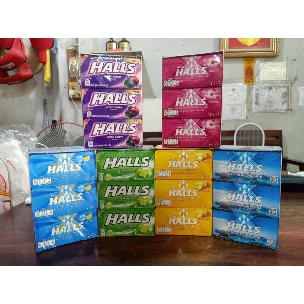 Halls ฮอลล์ ลูกอม ไอซ์ แมกซ์  18แผง แผงละ8เม็ด