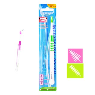 Dr.phillips interdental brush rubber handle แปรงซอกฟันปลายเดี่ยวด้ามยาง 1 ชิ้น