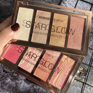 RG1904(ใหม่/ของแท้) Romantic Color Star Glow blush highlight พาเลทบลัชออน ไฮไลต์