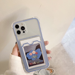 เคสโทรศัพท์มือถือ ลายดอกไม้นําโชค พร้อมช่องใส่บัตร สําหรับ Apple Iphone 12promax 11 14promax 13 678plus xs xr