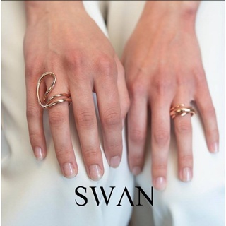 SWAN - Nova Ring แหวนเงินแท้ เงินเกลี้ยง ดีไซน์โค้ง