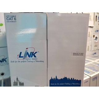 LINK สายแลน CAT6 UTP OUT DOOR รุ่น US-9106OUT ขนาด 305 เมตร สีดำ