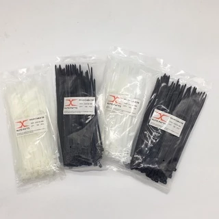 สายรัด เคเบิ้ลไทร์ NYLON CABIE TIE ขนาด 4 นิ้ว 6 นิ้ว 8 นิ้ว (แพ็ค100เส้น) ขาว / ดำ