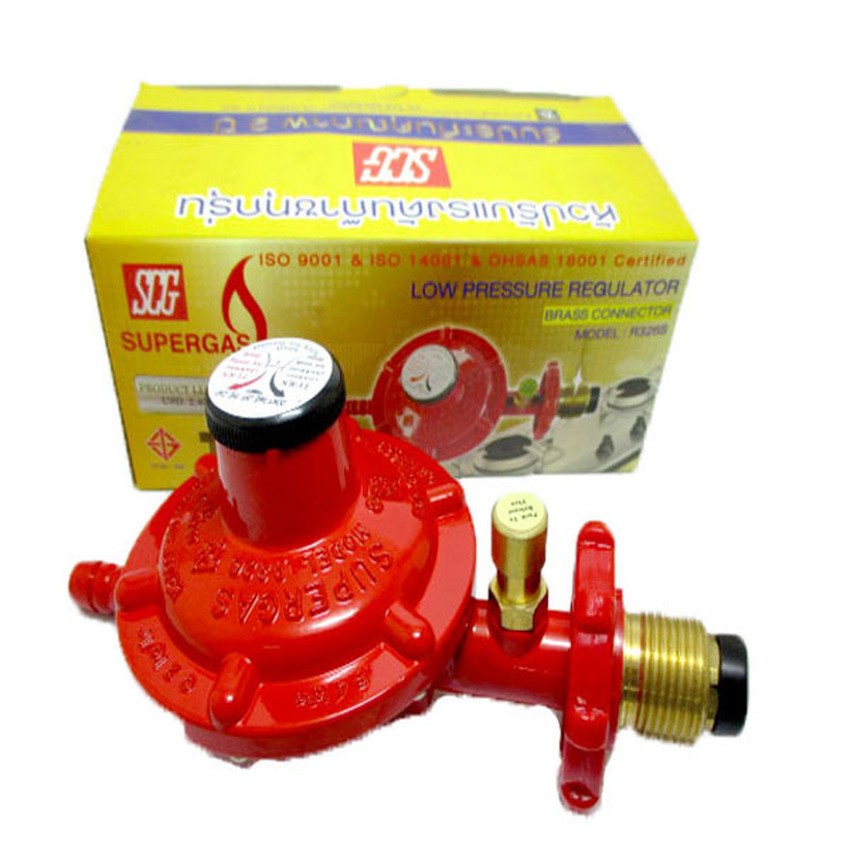 หัวปรับแรงดันต่ำพร้อมเซฟตี้ เกลียวทองเหลือง รุ่น R326S