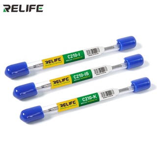 ปลายหัวแร้งบัดกรี ปลายแหลม ตรง/โค้ง/ปลายหัวตัด RELIFE RL-C210 REPLACEMENT SOLDERING IRON TIP (I/IS/K)