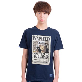 Dextreme เสื้อยืดวันพีซ (DOP-789) ลาย WANTED ลอว์ LAW มี สีกรม และ สีดำ