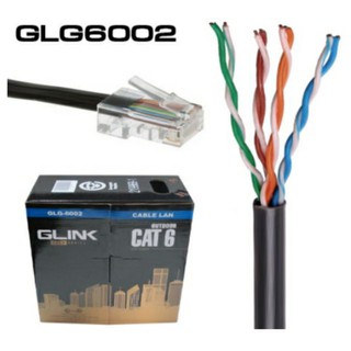 สายแลนCAT6 Outdoor 100เมตร UTP Cable GLINK(100m/Box)(GLG-6002)GOLD SERIES