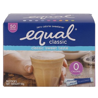 🔥พร้อมส่ง🔥น้ำตาลอีควล Equal Classic Sweet Taste กล่องละ 50 ซอง