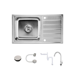 ซิงค์ฝัง 1 หลุม 1 ที่พัก HAFELE ECONO 495.39.421 สีเงินBUILT-IN SINK HAFELE ECONO 495.39.421 1B1D SILVER