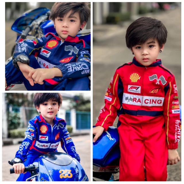 ชุดนักแข่งเด็ก ชุดแข่งรถ Racing ชุดเด็ก ชุดอาชีพเด็ก