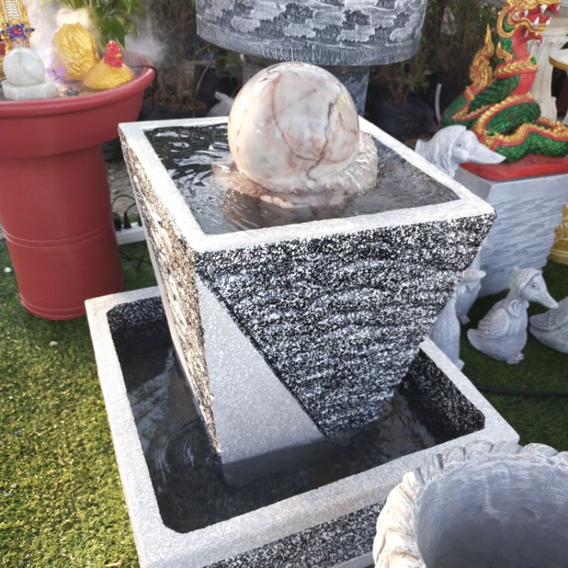 ลูกหมุน หินหมุน หินกลิ้ง  หินหมุนมงคล หินหมุนฮวงจุ้ย หินหมุนตั้งโต๊ะ หินหมุนน้ำพุ อ่างปลา ของแต่งบ้าน ของแต่งสวน