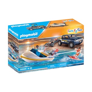 Playmobil 70534 Exclusive Pick-Up with Speedboat เอ็กซ์คลัคกี้ฟ รถปิคอัพพร้อมเรือสปีดโบ๊ท