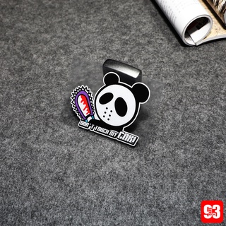 JDM Panda Safety Warning Sticker Personalized Modification Dont Touch Me Car Side Block Rear Window Car Sticker Waterproof Reflective Decal