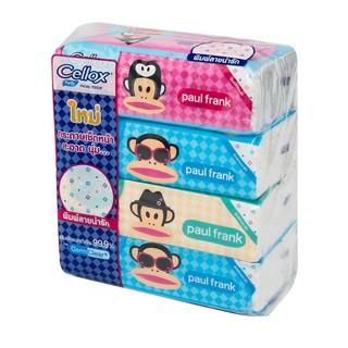 เซลล็อกซ์ พอลแฟรงก์ซอฟท์ กระดาษเช็ดหน้า 120 แผ่น (4 ห่อ) Cellox Paul Frank Soft 120 sheets of facial tissue (4 packs)