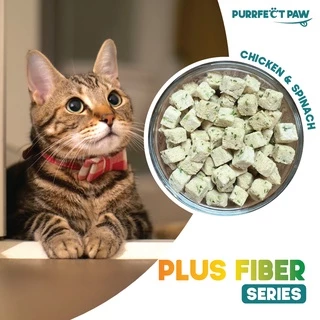 🐾 ขนมแมว อกไก่ผสมผักโขมฟรีซดราย 100%(Purrfect Paw) ดีต่อสุขภาพ ขนมแมวไม่เค็ม ขนมแมวฟรีซดราย Freeze dried แมว