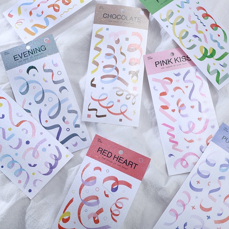 Ribbon stikers_ top ตกแต่งการ์ด