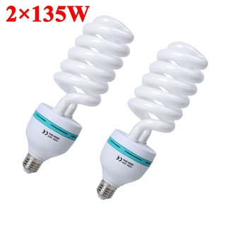 135W 5500K E27 Photo Studio Bulb Lighting Day Light Camera Photography Lamp 2PCS