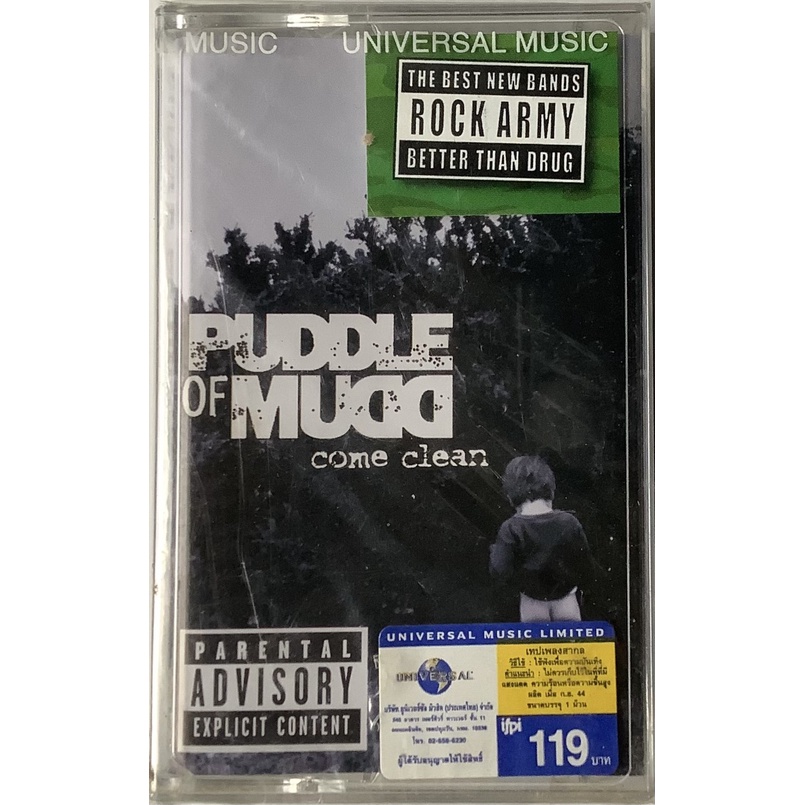 Cassette Tape เทปคาสเซ็ตเพลง Puddle Of Mudd อัลบั้ม Come Clean ลิขสิทธิ์ ซีล