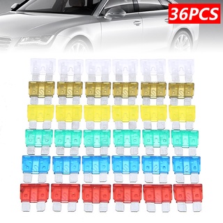 36x Car Fuse Automotive Blade Fuses Mix Set 7.5/10/15/20/25/30 Amp Car Fuses