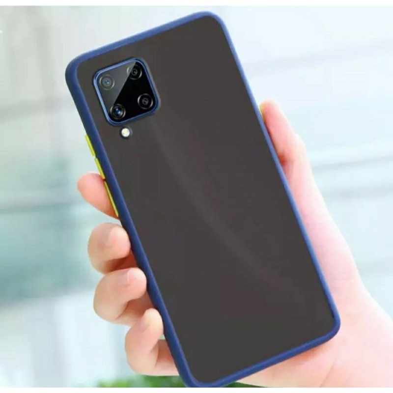 B2เคสขอบสีหลังขุ่น Samsung S22 Ultra S22Plus A22 4g 5g A42 A02 A02s A10 A10s A12 A32 4g 5g A03s #4