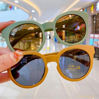 Laa6- แว่นกันแดด กรอบรูปไข่ สีพื้น สําหรับเด็ก เดินทาง วันหยุด