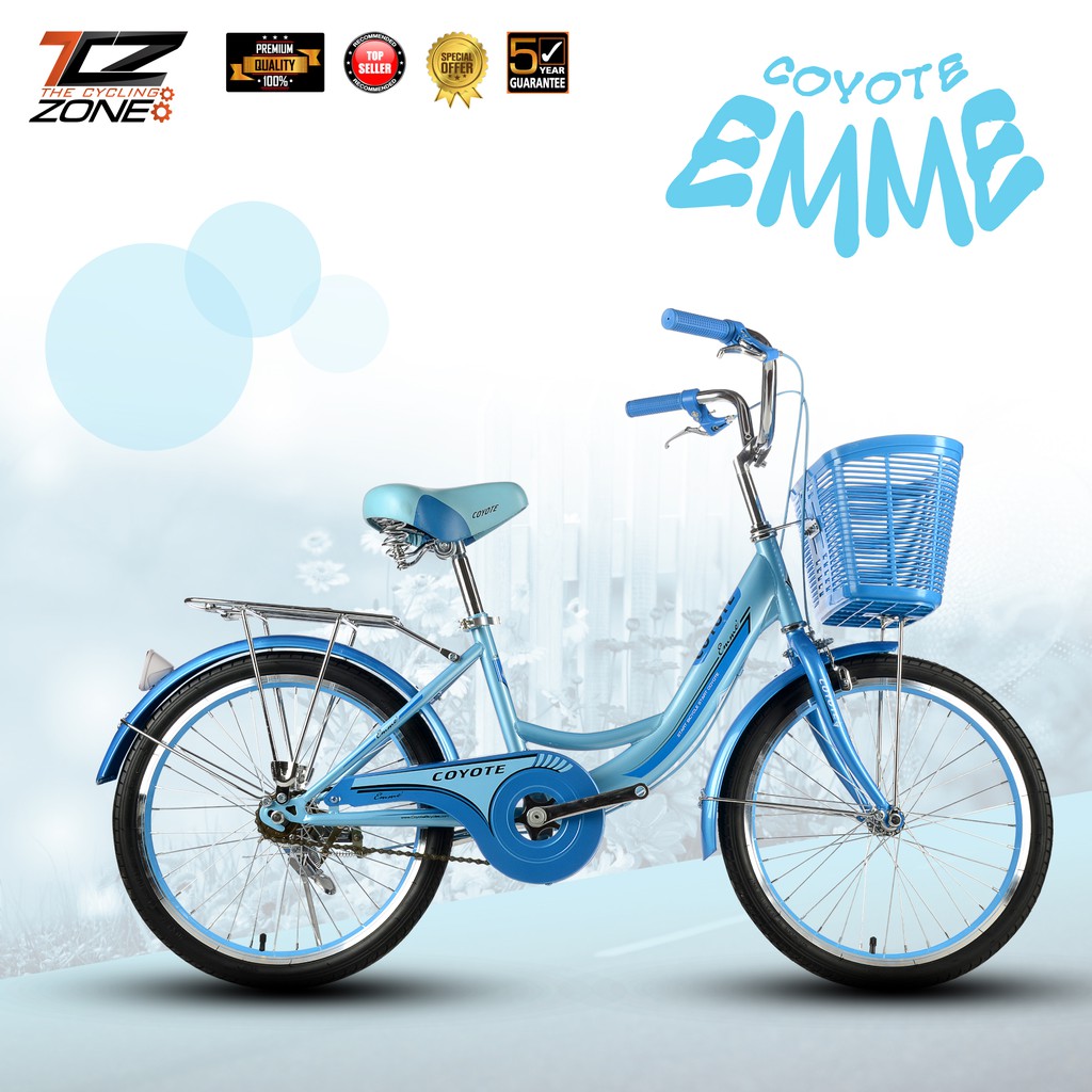 COYOTE จักรยานแม่บ้าน ขนาด 24 นิ้ว รุ่น EMME (สีฟ้า)