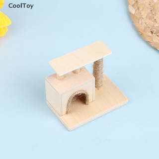 &lt; Cooltoy &gt; โมเดลแมวไม้จิ๋ว 1:12 อุปกรณ์เสริม สําหรับตกแต่งบ้านตุ๊กตา