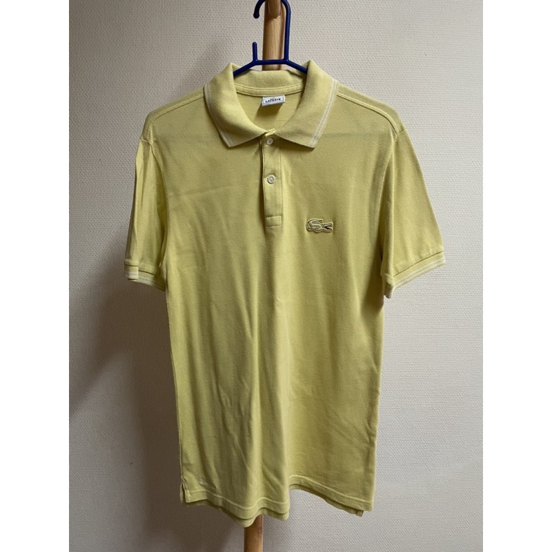 เสื้อ polo lacoste สีเหลือง มือสอง พร้อมส่ง