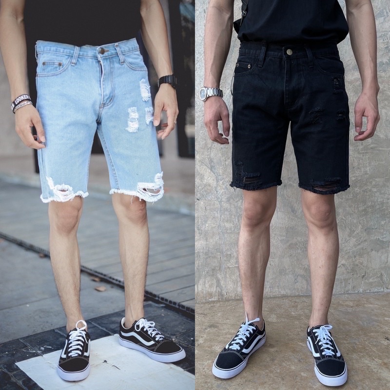 Looker กางเกงยีนส์ขาสั้น