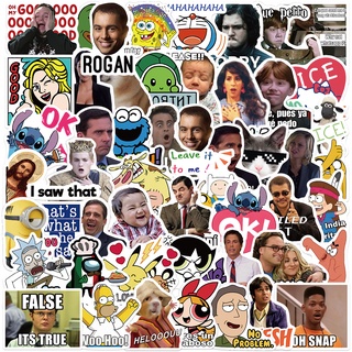 50PCS New Classic Meme Stickers Laptop Guitar Luggage Skateboard Waterproof Cool Graffiti Sticker Decal Kid Classic Toys