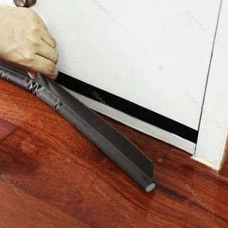 SmileArm® ที่กั้นประตู แถบเวลโครเทป ฟองน้ำด้านเดียว กาว2หน้า คิ้วประตู คิ้วกันแมลง กันฝุ่น ใช้ได้กับประตูทุกแบบ