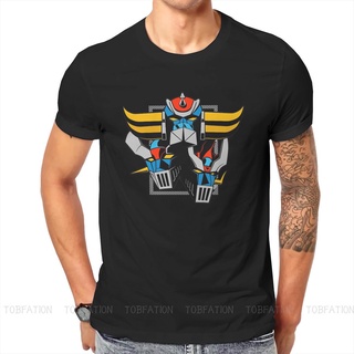 เสื้อยืดแขนสั้น คอกลม ผ้าฝ้าย 100% พิมพ์ลายหุ่นยนต์ Grendizer Force Five สําหรับผู้ชาย