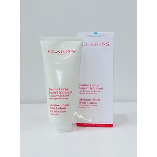 บอดี้โลชั่น เติมน้ำเพิ่มความชุ่มชื่น Clarins Moisture-Rich Body Lotion With Shea Butter 200 ml-(ผิวแห้ง)