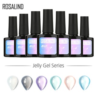 สีเจล สีโปร่งใส สีไซรัป สีทาเล็บเจล ยาทาเล็บเจล ROSALIND Jelly Gel Soak Off  10ml