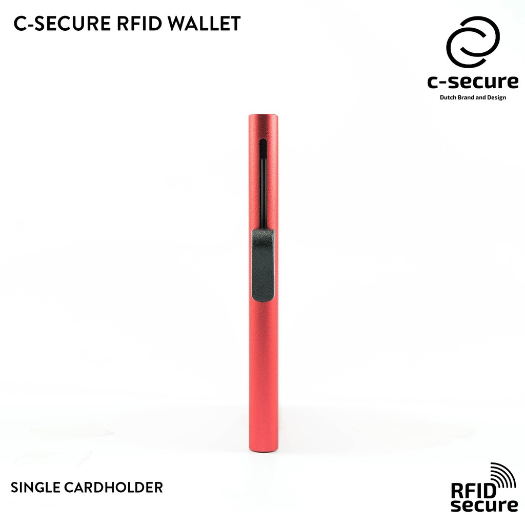 C-SECURE เคสใส่บัตร กระเป๋าใส่บัตร (RFID Protection) สีแดงเข้ม ...