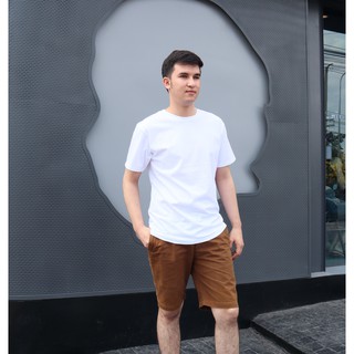 เสื้อยืดคอกลมสีขาว Jasper รุ่น Slick tee  ผ้าฝ้าย 5.6 oz