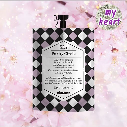 Davines The Purity Circle 50 ml มาส์กเพื่อการขจัดสิ่งตกค้างบนหนังศรีษะ และเส้นผม